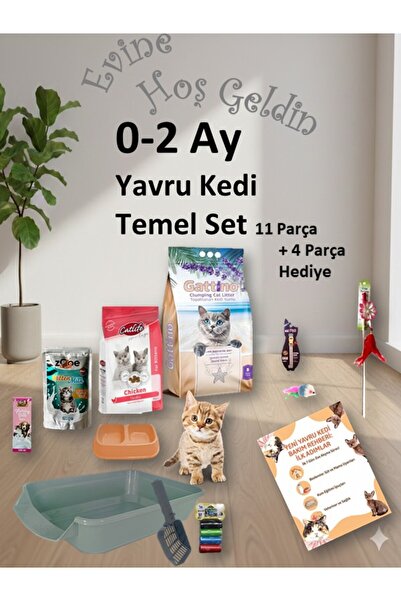 chittoshop 0-2 Ay Yavru Kedi Temel Başlangıç Seti - 15 Parça: Bakım Malzemele...