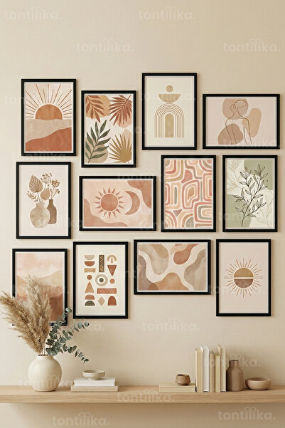Tontilika Σετ ζωγραφικής 12 τεμαχίων Boho Botanical Geometric με 2 επιλογές χ...