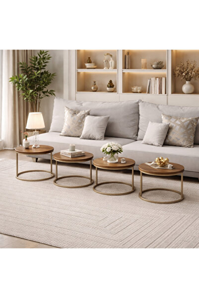 terndat طاولات خدمة أرضية لون شمباني