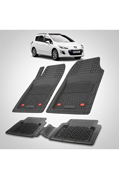 TEAMCAR Πατάκια αυτοκινήτου τύπου δίσκου συμβατά με Peugeot 308 SW FL (2011-2...