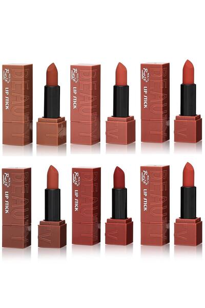 Roesıa Rose Cosmetics Rose Beauty 6'lı Ruj Seti