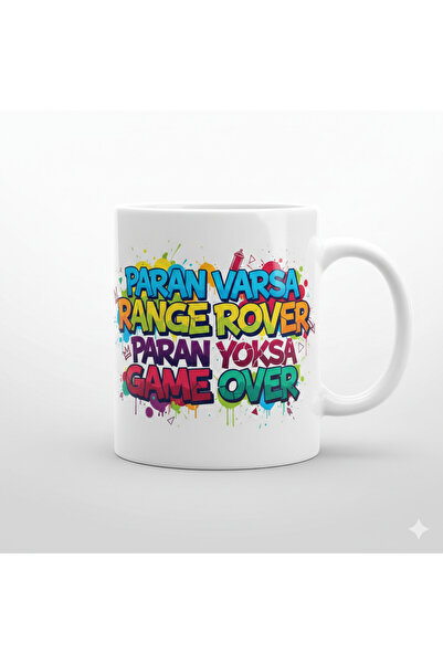 IŞILAY PROMOSYON "Paran Varsa Range Rover" Graffiti Design 11 oz Mug Cup