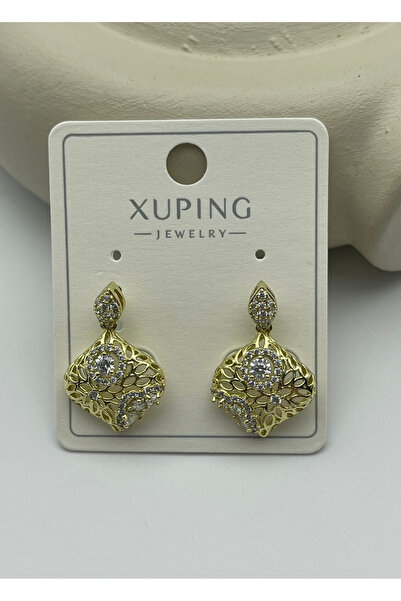 BİJU YILMAZ أقراط ذهبية مرصعة بالأحجار من Xuping - 25xpkp357