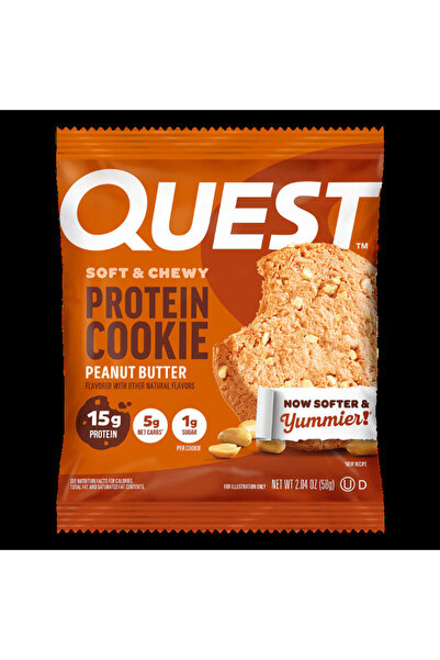 Quest Protein Cookie Peanut Butter 50g Pack of 12 | High Protein Baked Snack