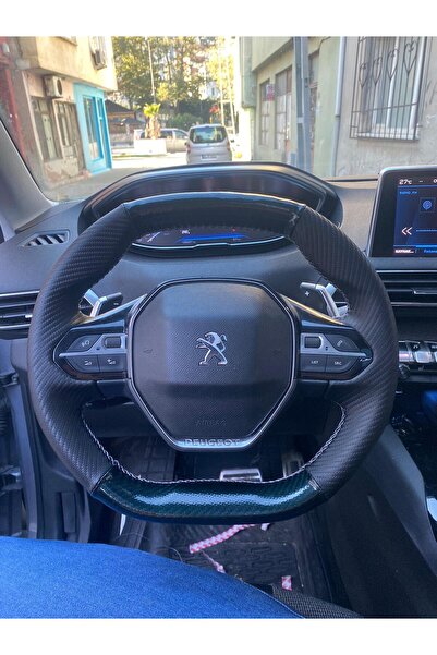 detaydireksiyon Direksiyon Kılıfı Peugeot 2018 3008-5008-2008 Skypack Uyumlu Parlak Kristal Karbon
