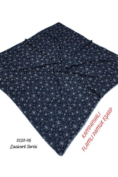 Sedef Kampanyalı Flamlı Pamuk Eşarp