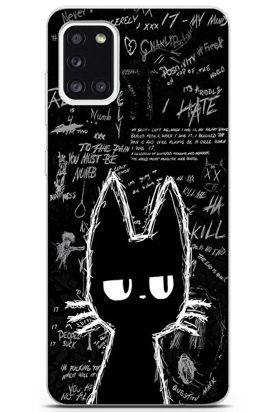 moonset Samsung Galaxy A31 Uyumlu Baskılı Yumuşak Silikon Şeffaf Telefon Kılıfı