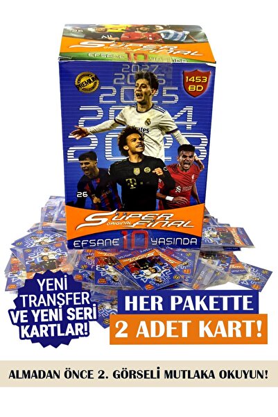 ERTOYS STORE Yeni Transfer Dahil Futbolcu Kartı Süper Final 50x2=100 Adet(kut...