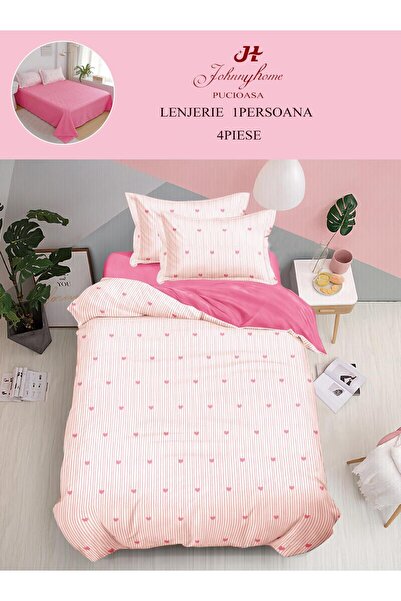 trendyhome Bed Linen 1 Person 4 Pieces, Fine Cotton, Modern Print