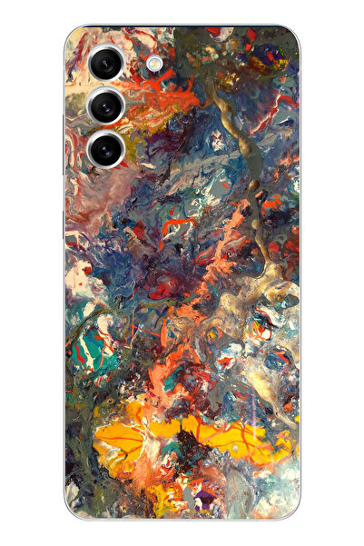 moonset Samsung Galaxy S21 Uyumlu Baskılı Yumuşak Silikon Şeffaf Telefon Kılıfı
