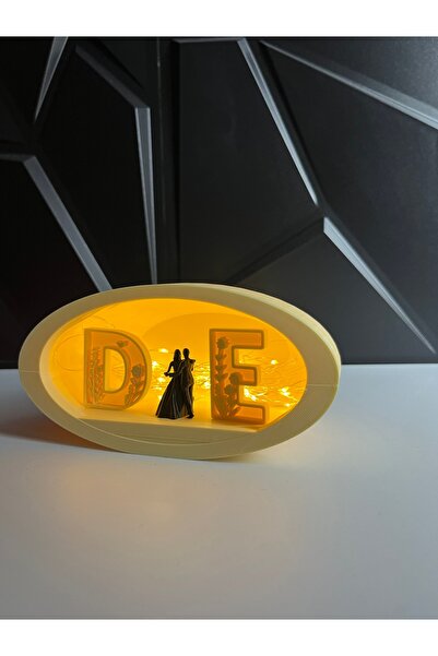 ETİN SANAT Kişiye Özel Harfli Masa Lambası