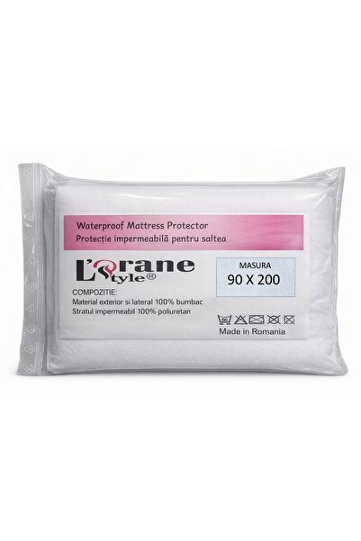 Lorane Style Protectie completa saltea – Husa 100% bumbac impermeabila, antia...