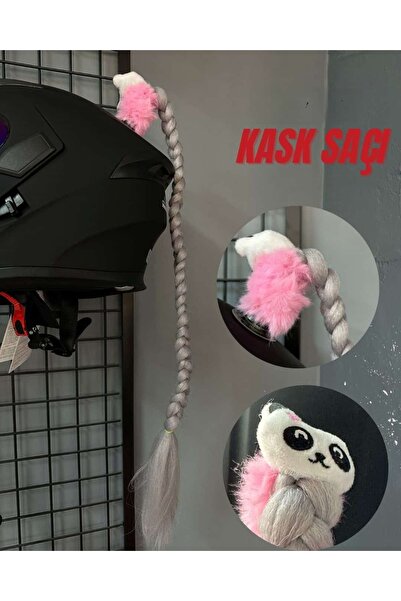 Arar KASK SAÇI ÖRGÜ SAÇI TOKALI GRİ RENK DÜZ ÖRGÜ - 2639