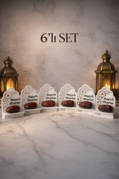 volessia 6'lı Ramazan Hurma Sunumluk Seti. Hurmalık. Hoşgeldin Ramazan, Hayır...