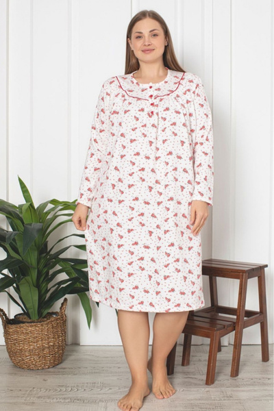 embody Women's cotton cotton wadded pyjamas, nightdress type, large size, but...