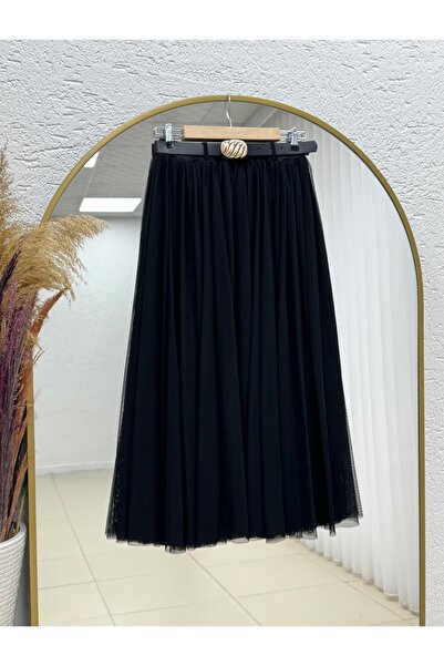 BENAHOLL Dilan Belted Tulle Skirt-Ek767 Black