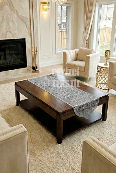 Çt Çeyizci Tekstil Γαλλική δαντέλα Λεπτομερής μονός δρομέας, επιτραπέζιος δρο...