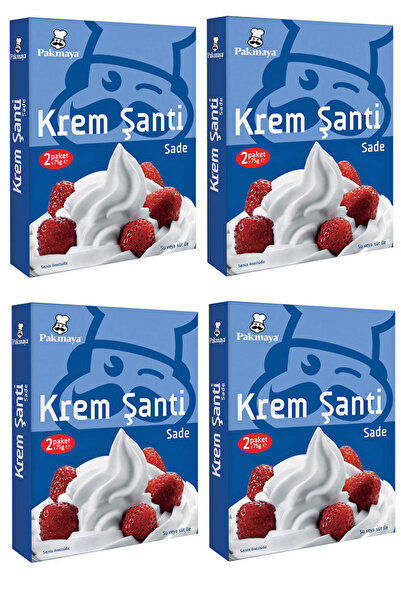 Pakmaya Sade Krem Şanti 2x75 gr ( 4 Paket)