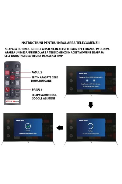 TCL Telecomandă RC802V cu Voce și Bluetooth, Multi Smart TV
