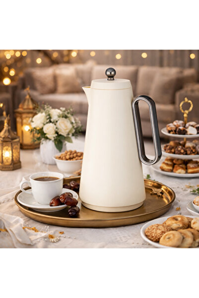 Dania Elegant cream-colored hospitality thermos 🤍✨ – 1 liter capacity for lu...