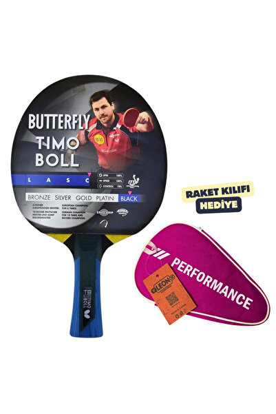 BUTTERFLY مضرب تنس الطاولة تيمو بول الأسود معتمد من الاتحاد الدولي لتنس الطاو...
