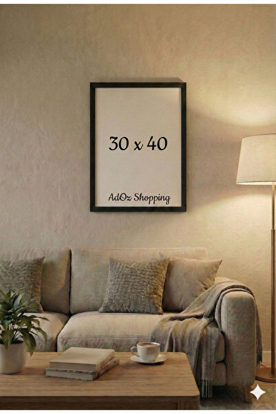 Otay Ev Dekorasyon Siyah Çerçeve Kırılmaz Pleksi Korumalı Poster ve Resim Çer...
