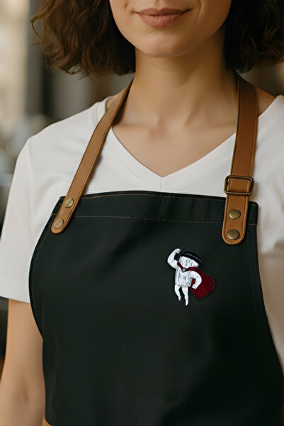 gokmentoy Superman Kahve Bardağı Barista El Boyaması Ahşap Rozet