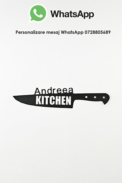 ChillOutlet Decorative plastic knife personalized with first name 30x6.5 cm