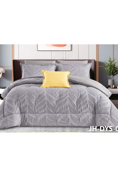 alzawia طقم لحاف مفرش سرير نفرين ملكي ومريح وناعم 6 قطع مزدوج منقوش مقاس اللح...