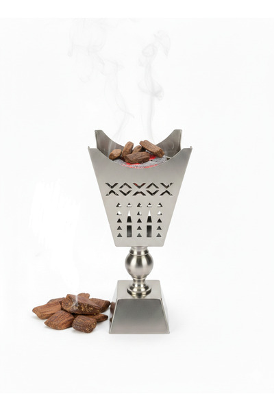 DUX مبخرة بخور فاخرة من الفولاذ المقاوم للصدأ - مبخرة عصرية فاخرة مقاس 24 سم ...