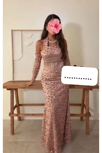 NALA FASHION Luxurious pink evening dress