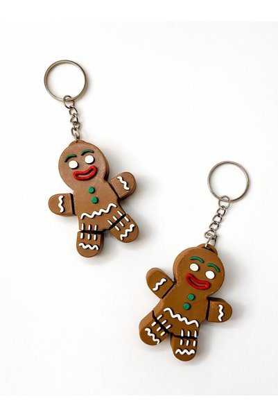 LİYA3D Gingerbread Man Keychain