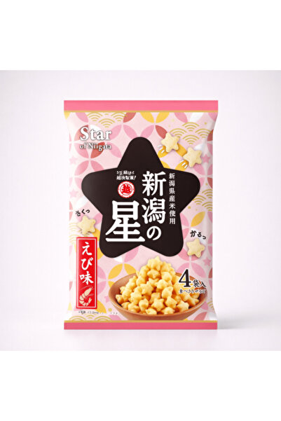 Funwari Meijin Shrimp Flavor Rice Snack (Carton of 12 Pieces) - Japanese Snac...