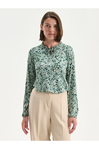 LC Waikiki Unique Products from Freezen Store I Tie Collar Embroidered Blouse