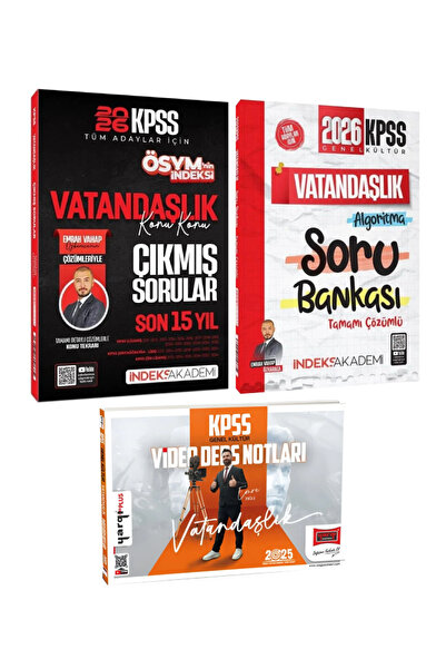 İndeks Akademi 2026 KPSS Emrah Vahap Özkaraca Vatandaşlık Çıkmış Sorular+ Sor...