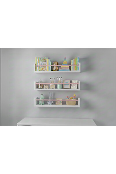 EGN WOODS 40X3 White Mdf Baby Room Organizer Children's Room Montessori Educa...