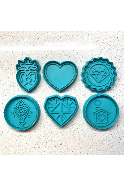 Craftelle مجموعة قوالب الكوكيز من مجموعة ميجا لوف المكونة من 6 قطع |   عجينة ...