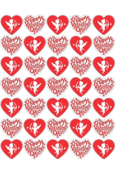 NUNUKİ مجموعة ملصقات عيد الحب على شكل قلب 3x3,3 سم إيروس كيوبيد هارت عيد الحب...