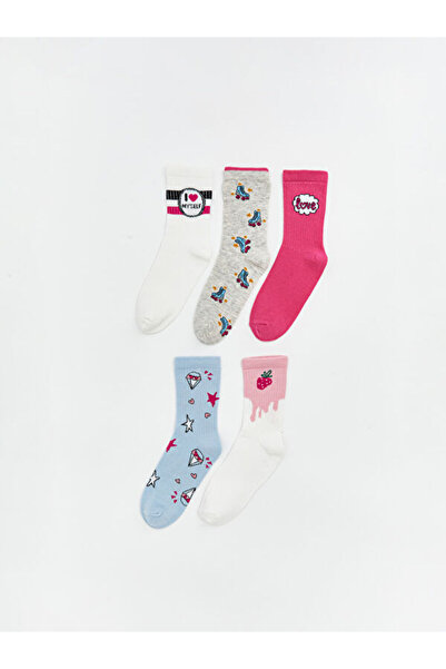 LC Waikiki Selections I Embroidered Girls' Socks 5-Piece Set from Freezen Store