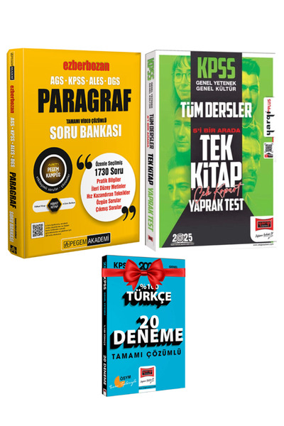 Pegem Akademi Yayıncılık 2026 AGS KPSS ALES DGS Ezberbozan Paragraf Soru Bank...
