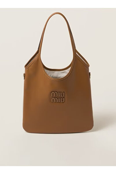 MIUMI Leather single-shoulder bag, hand-carry underarm bag
