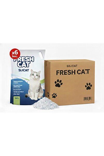 Fresh Cat NISIP SILICAT PISICA 3.8L - PACHET 6 BUC.