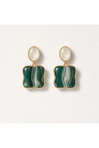 Koton Kare Detaylı Küpe