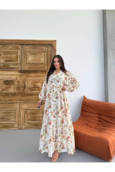 JESSE STORY Women's Hijab Dress Modal Fabric Patterned Dress Code:Js26Elb003