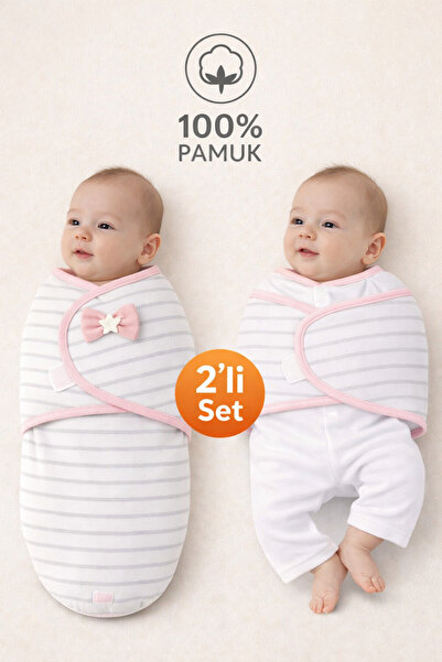 Mimocan 0-4 Ay Bebek İçin %100 Pamuk Kundak, Cırt Cırtlı, Yumuşak Penye Kumaş...