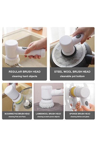 MagicBrush Scrubber electric cu rotație, perie de curățare pentru baie