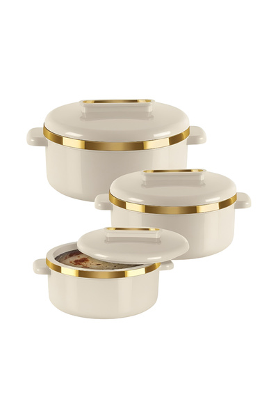 Cady One مجموعة من 3 قطع من حاويات تخزين الطعام المصنوعة من الفولاذ المقاوم ل...