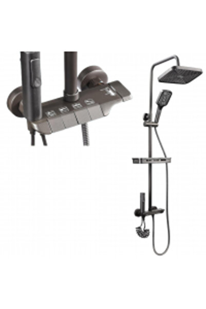 Smart Sistem de duș premium cu termostat integrat - cap de duș tip ploaie, 3 ...