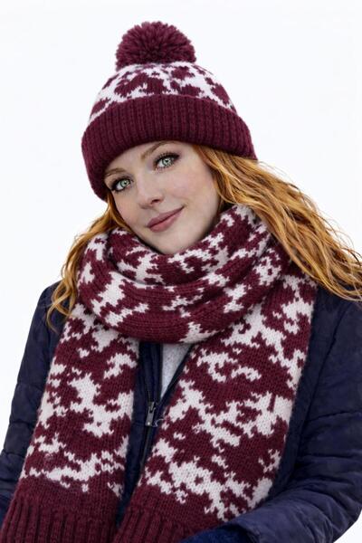 kuru Scarf and Beanie Combination Gift Set – (Thick Wool – Boxed) Valentine's...