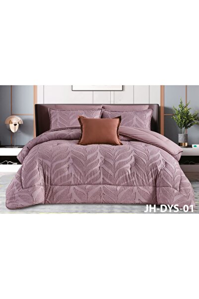 Ropi Modern winter double bed sheet set (duvet) with embossed leaf pattern - ...